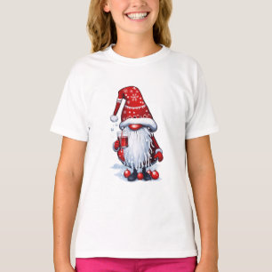 Christmas Nisse Gnome Gonk Holding A Mulled Wine T-Shirt