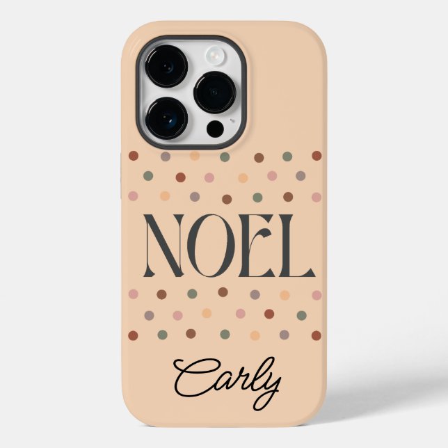 Christmas NOEL Boho Beige Case-Mate iPhone Case (Back)