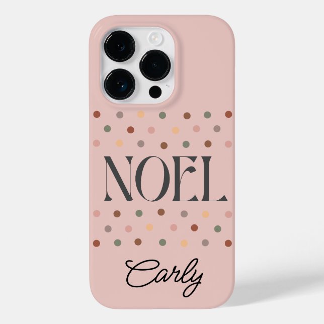 Christmas NOEL Boho Pink Case-Mate iPhone Case (Back)