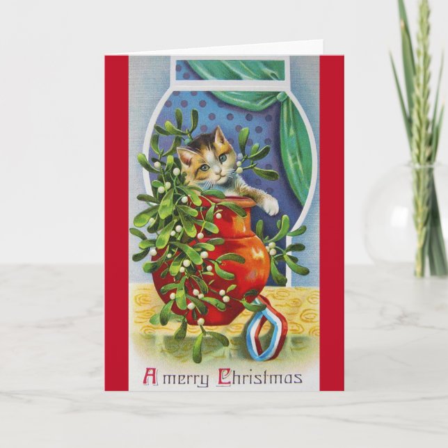 Christmas, Noel Kitten Card (Front)