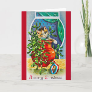 Christmas, Noel Kitten Card