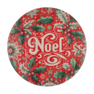 Christmas Noel Red & Green  Cutting Board