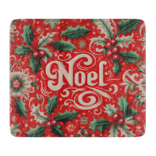 Christmas Noel Red & Green Cutting Board