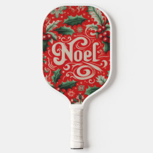 Christmas Noel Red & Green  Pickleball Paddle