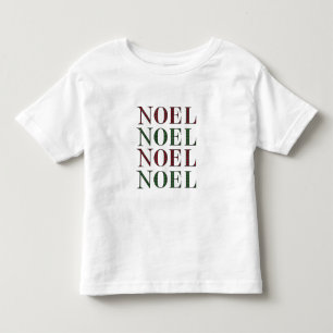 Christmas Noel Red & Green Plaid Pattern Holiday Toddler T-Shirt