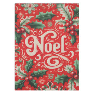 Christmas Noel Red & Green Tablecloth