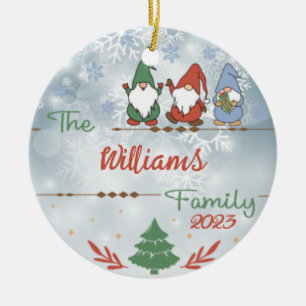 Christmas Nome's Ceramic Tree Decoration