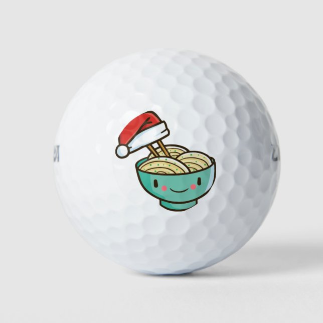 Christmas noodle bowl golf balls (Front)
