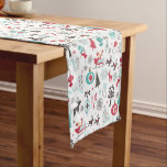 Christmas Nordic Pattern Short Table Runner<br><div class="desc">A gorgeous Scandinavian themed Christmas table runner for making your Christmas special. This gorgeous Nordic design features all things Xmas including reindeers,  ornaments and snowmen in soft pastel colours. A stylish way to decorate your table over the festive holidays.</div>