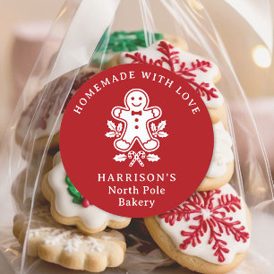 Christmas North Pole Bakery Homemade Holiday Classic Round Sticker