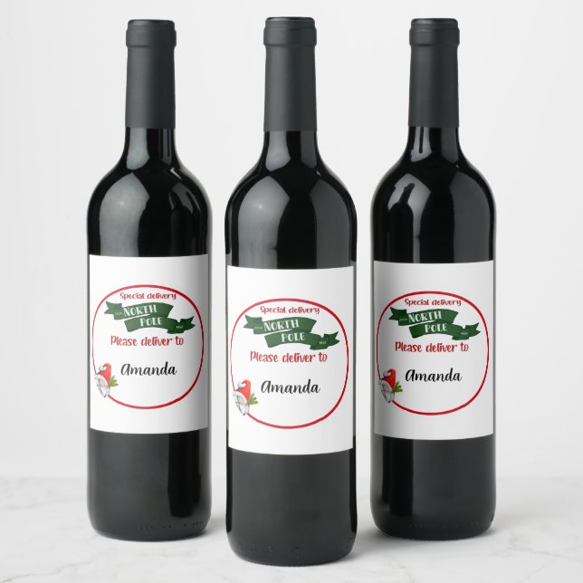 Christmas North pole bottle label (Bottles)