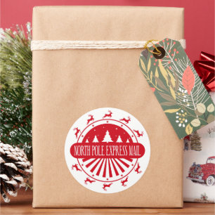 Christmas North Pole Mail Sticker