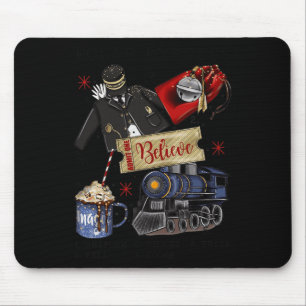 Christmas North Pole Polar Express All Abroad Xmas Mouse Pad
