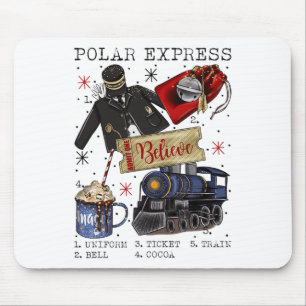 Christmas North Pole Polar Express All Abroad Xmas Mouse Pad