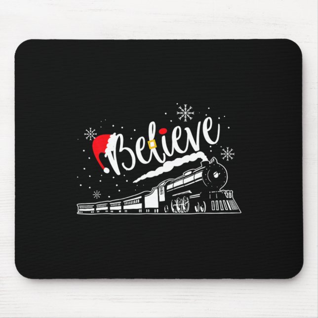 Christmas North Pole Polar Express All Abroad Xmas Mouse Pad (Front)
