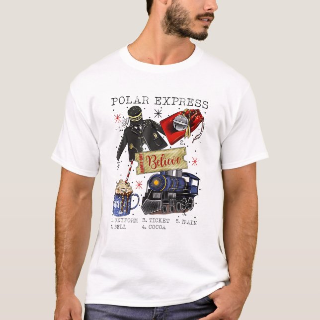 Christmas North Pole Polar Express All Abroad Xmas T-Shirt (Front)