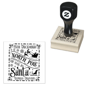 Christmas North Pole Santa Express Rubber Stamp