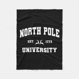 Christmas North Pole University Santa Workshop Elv Fleece Blanket