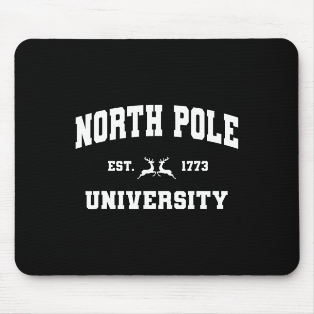 Christmas North Pole University Santa Workshop Elv Mouse Pad (Front)