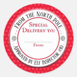 Christmas North Pole Workshop Blank Classic Round Sticker
