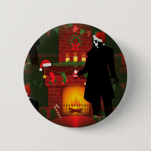 christmas nosferatu 6 cm round badge