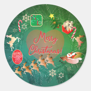 Christmas Nostalgia  Classic Round Sticker
