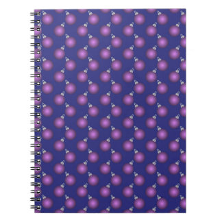 Christmas Notebook with Purple Baubles