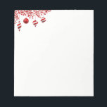 Christmas Notepad<br><div class="desc">Notepad shown in white with a festive holiday ornaments and berries print. 
Customise this item or buy as is.</div>