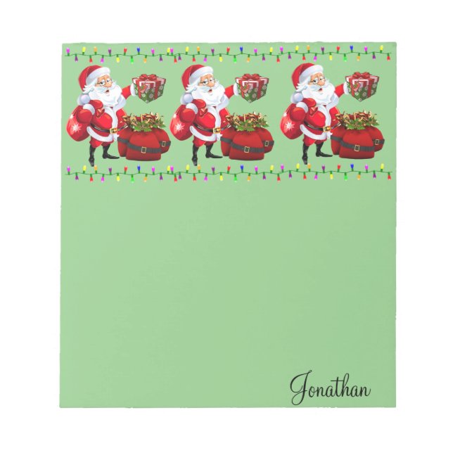 Christmas Notepad Santa (Front)