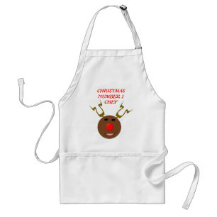 Christmas Number One Chef Reindeer Custom Standard Apron