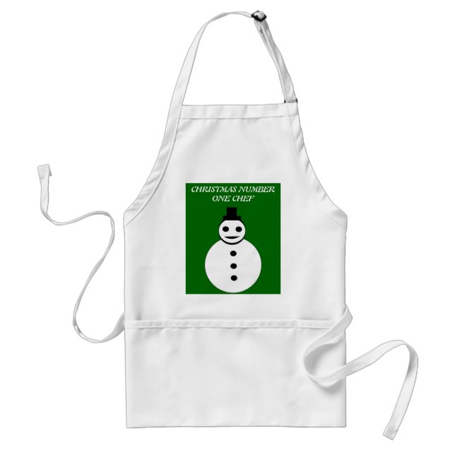 Christmas Number One Chef Snowman Custom Standard Apron (Front)