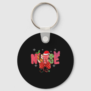 Christmas Nurse Coquette Bow Stethoscope Nursing X Key Ring