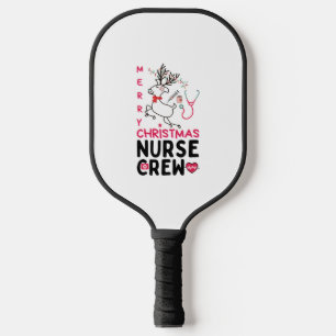 Christmas Nurse Crew Funny Xmas Costume Pickleball Paddle