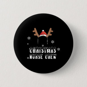 Christmas Nurse Crew Reindeer Xmas CNA Nursing 6 Cm Round Badge