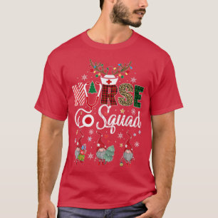 Christmas Nurse Crew Squad Xmas Nursing Pyjamas  T-Shirt