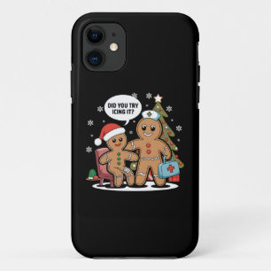 Christmas Nurse Gingerbread Man Did You Try Icing  Case-Mate iPhone Case