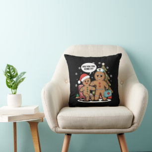 Christmas Nurse Gingerbread Man Did You Try Icing Cushion