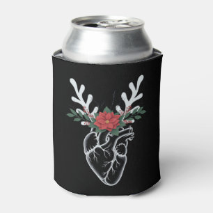 Christmas Nurse Heart Anatomy Reindeer Heart Can Cooler