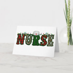 christmas nurse leopard print xmas invitation