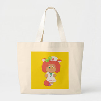 Christmas Nurse Neko - Yellow Jumbo Tote Bag