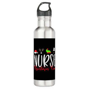 Christmas Nurse, nurse christmas crew  710 Ml Water Bottle