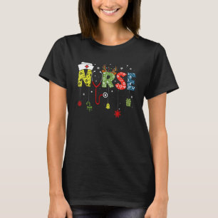 Christmas Nurse Nursing Cute Health Worker Christm T-Shirt