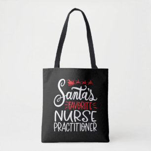 Christmas nurse practitioner, nurse np tote bag