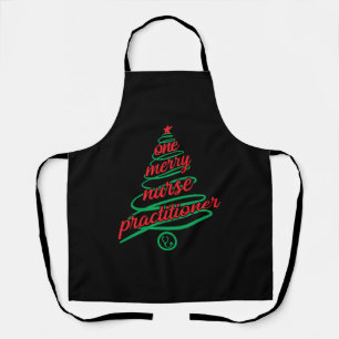 Christmas nurse practitioner, one merry apron