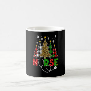 Christmas Nursing For Women Christmas Tree Nurse Coffee Mug