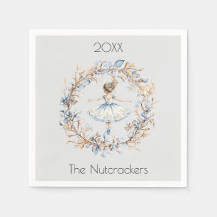 Christmas Nutcracker Ballerina Watercolor Napkin