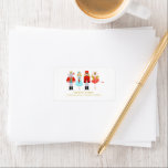 Christmas Nutcracker Ballet Characters Label<br><div class="desc">Cheerful and airy Christmas design inspired by the famous 1892 ballet "The Nutcracker" by Pyotr Ilyich Tchaikovsky,  a holiday classic with a modern and whimsical twist.</div>