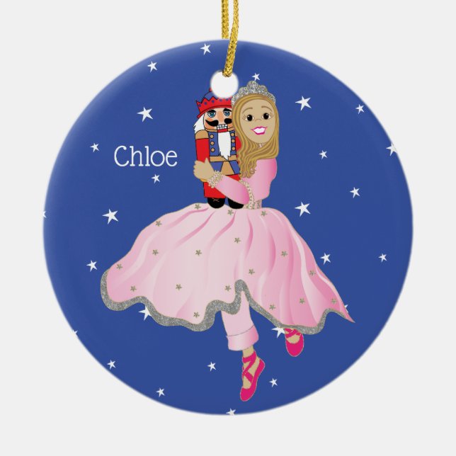 Christmas Nutcracker Ballet Ornament Personalise (Front)