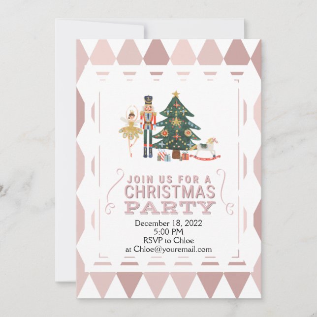 Christmas Nutcracker Ballet Party Invitation (Front)