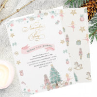 Christmas Nutcracker Ballet Pink watercolor baby s